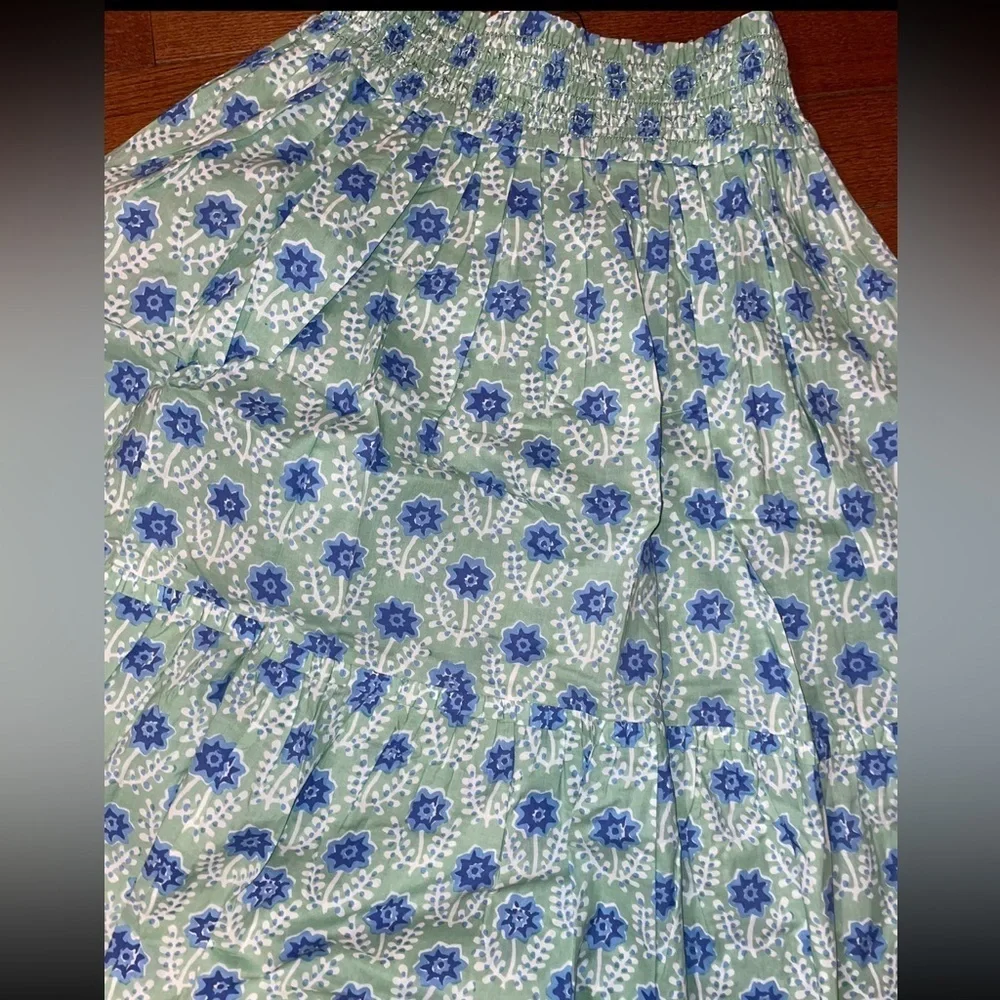 New! Ophelia & Indigo Sylvie Skirt in Green and Blue Azalea Print 💚💙 Small NWT!
